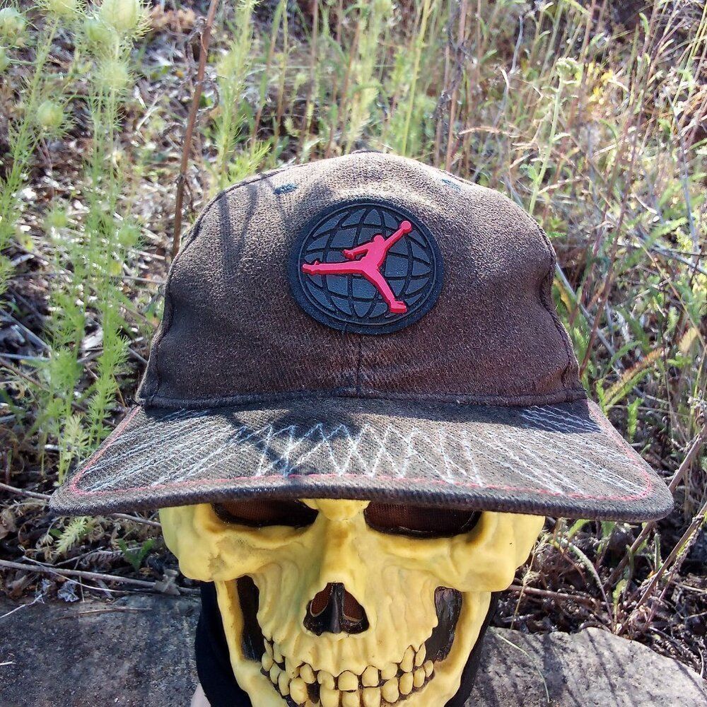 Vintage 90s Nike Air Jordan Strap Back Hat Cap - Picture 2 of 5